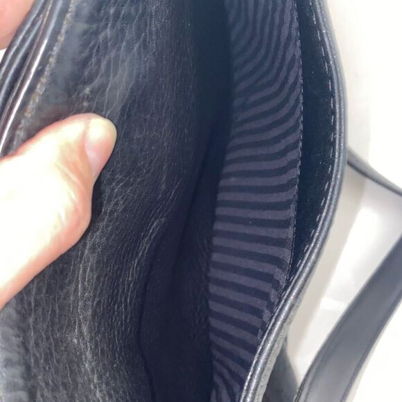 Vintage Coach Women's Black Hudson Pebbled Leather Crossbody Purse Bag - Picture 5 of 11